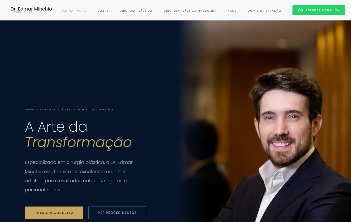 Prévia do site de Dr. Edmar Minchio