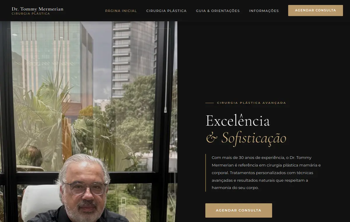 Prévia do site de Dr. Tommy Mermerian