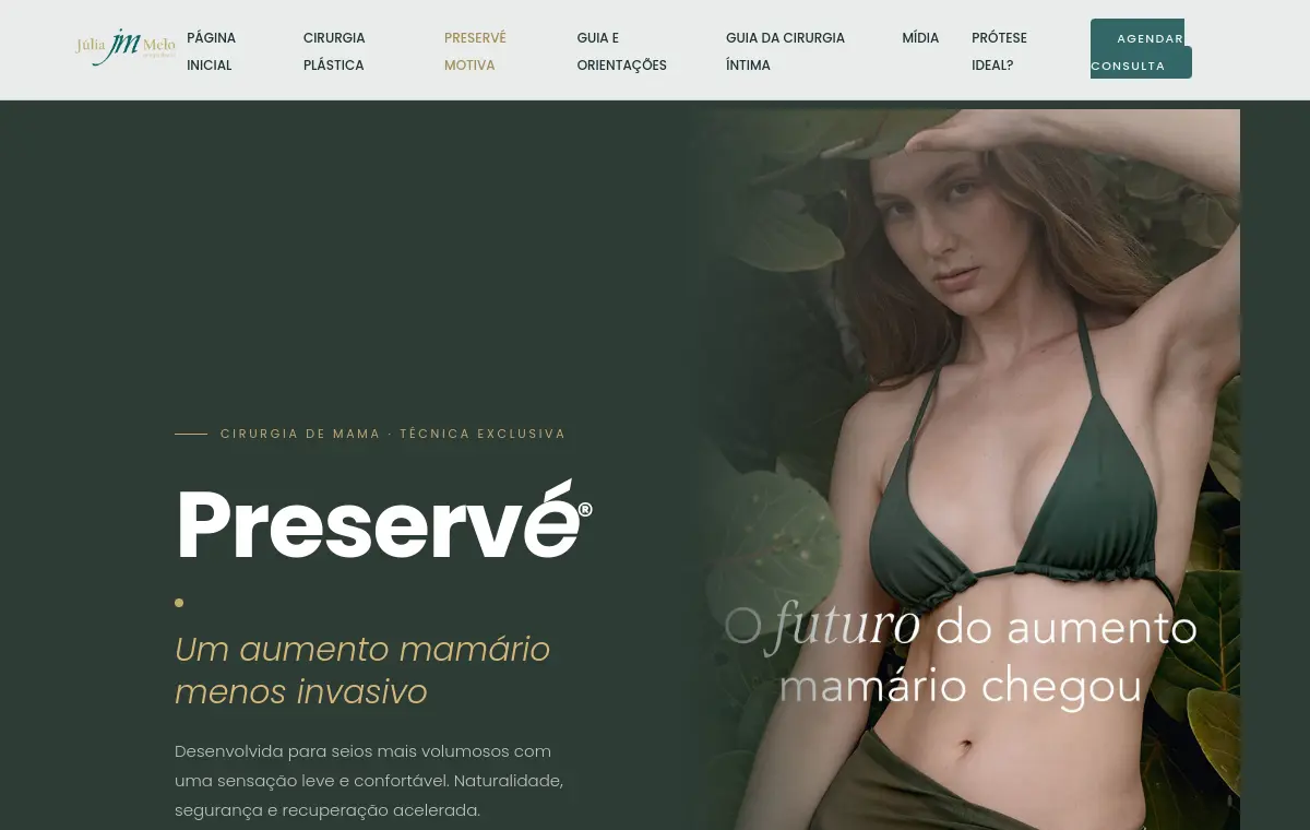 Prévia do site de Dra. Julia Melo · Motiva Preserve