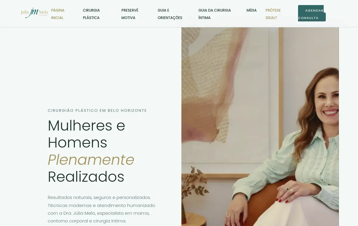 Prévia do site de Dra. Julia Melo