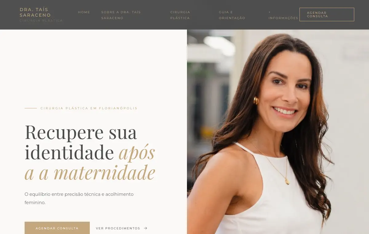 Prévia do site de Dra. Taís Saraceno
